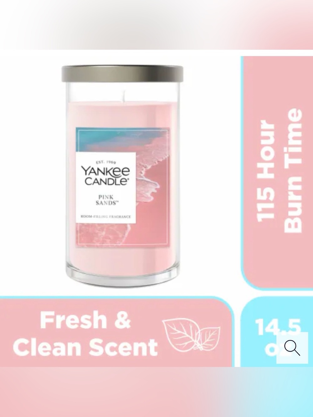 Yankee Candle Pink Sands Medium Pillar Scented Candle